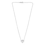 Luxuriant Lab Grown Diamond Heart Necklace (Size - 20) in Rhodium Overlay Sterling Silver 0.25 Ct._8192179_3