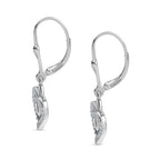 Luxuriant SI-G/H Lab Grown Diamond Heart Earring with Lever Back in Rhodium Overlay Sterling Silver_8192183_3