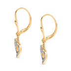 Luxuriant SI-G/H Lab Grown Diamond Heart Earring with Lever Back in 18K Vermeil Yellow Gold Plated Sterling Silver_8192184_3