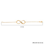 Luxuriant Lab Grown Diamond (SI-G/H) Infinity Bracelet (Size - 7.5) with Lobster Clasp in 18K Vermeil Yellow Gold Plated Sterling Silver_8192185_4