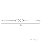 Luxuriant Lab Grown Diamond (SI-G/H) Infinity Bracelet (Size - 7.5) with Lobster Clasp in Rhodium Overlay Sterling Silver_8192186_4