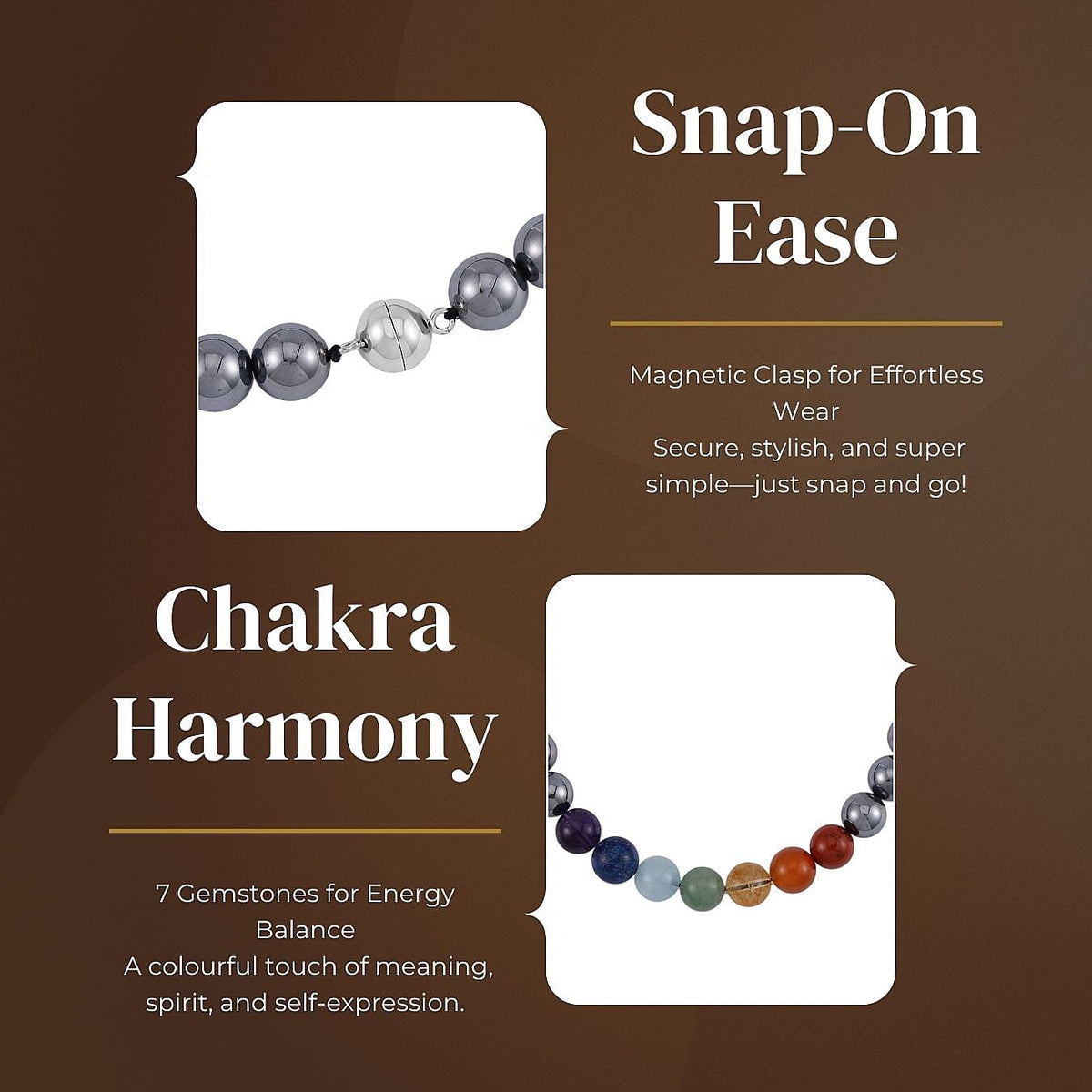 Terahertz and Multi Gemstones Beads Necklace with Magnetic Clasp (Size - 20) in Rhodium Overlay Sterling Silver 350 Ct. 8192701 4