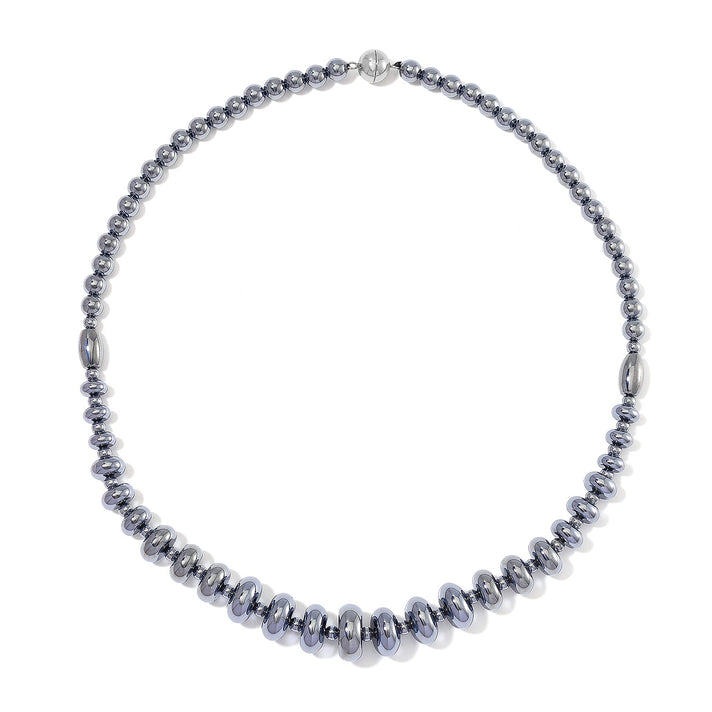 Terahertz Rondel Beads Necklace (Size - 20) in Silver Colour Tone 240.00 Ct. 8192709 1