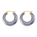Terahertz Earring with Clasp in Yellow Gold Plating Sterling Silver 63.70 Ct.