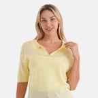 La Marey V-Neck Polo T-Shirt (Size S, Fit 8 To 10) - Yellow_8193845_4