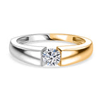 Luxuriant 9K White & Yellow Gold Lab Grown Diamond (VS-EF) SGL Certified Ring