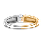 Luxuriant 9K White & Yellow Gold Lab Grown Diamond (VS-EF) SGL Certified Ring