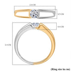 Luxuriant 9K White & Yellow Gold Lab Grown Diamond (VS-EF) SGL Certified Ring