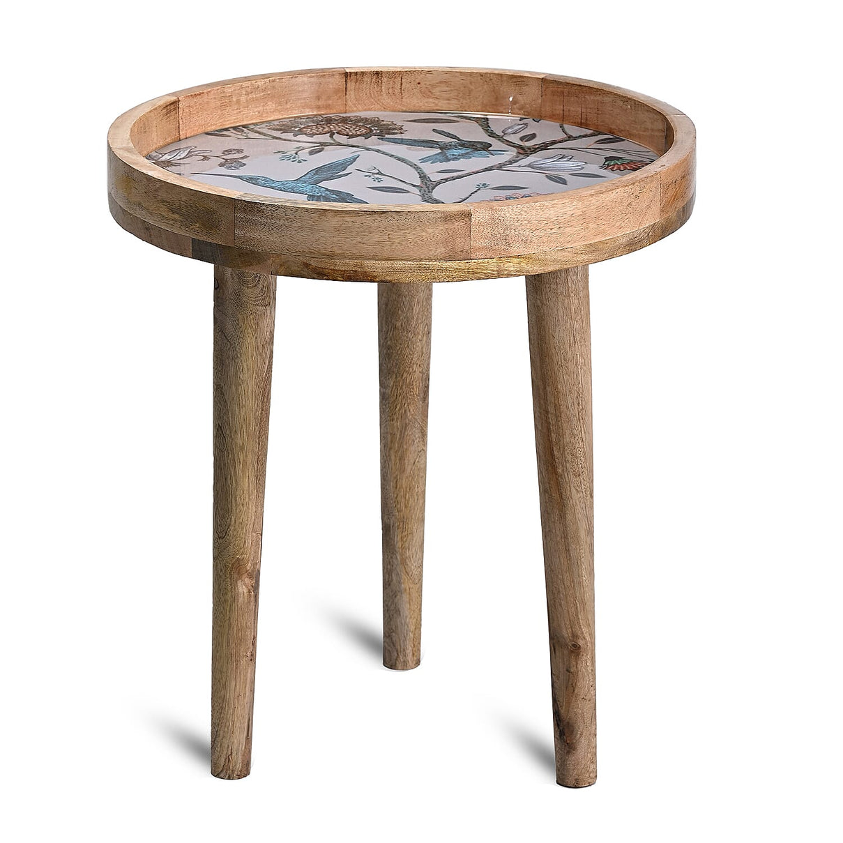 Mango Wood Enamelled Coffee Table (Size 45 x 45 cm) Flat Packed - Blue 8194234 0