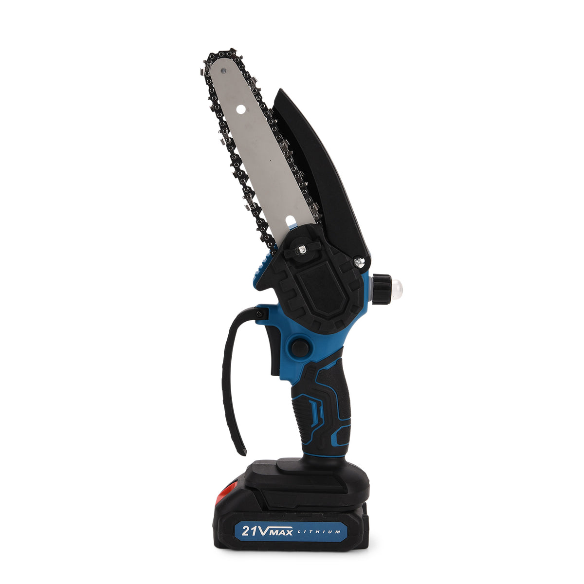 6 Inch 21V Chainsaw with 2 Chains and a Spare Battery (Size 42x11x10 cm) - Blue 8194432 3