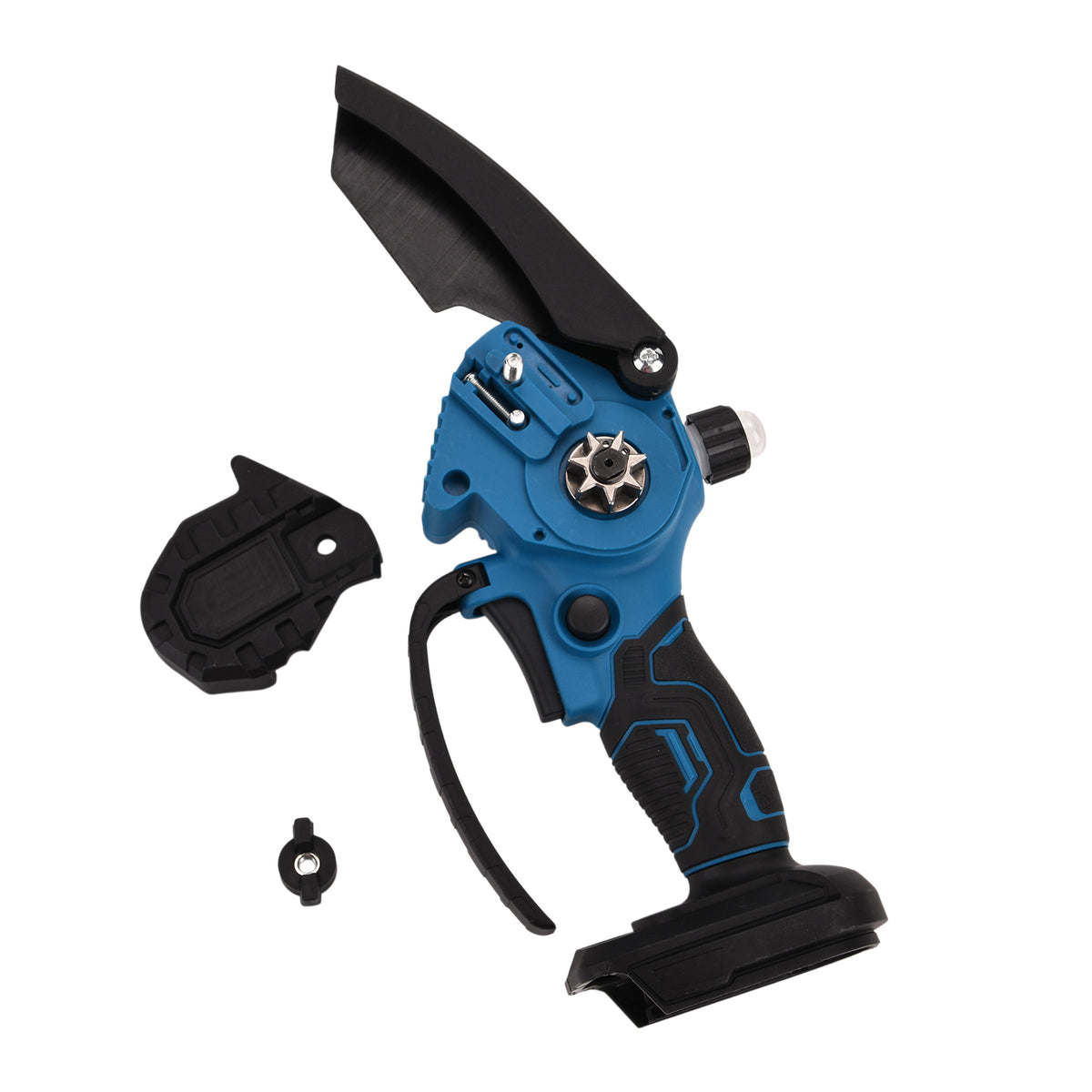 6 Inch 21V Chainsaw with 2 Chains and a Spare Battery (Size 42x11x10 cm) - Blue 8194432 6