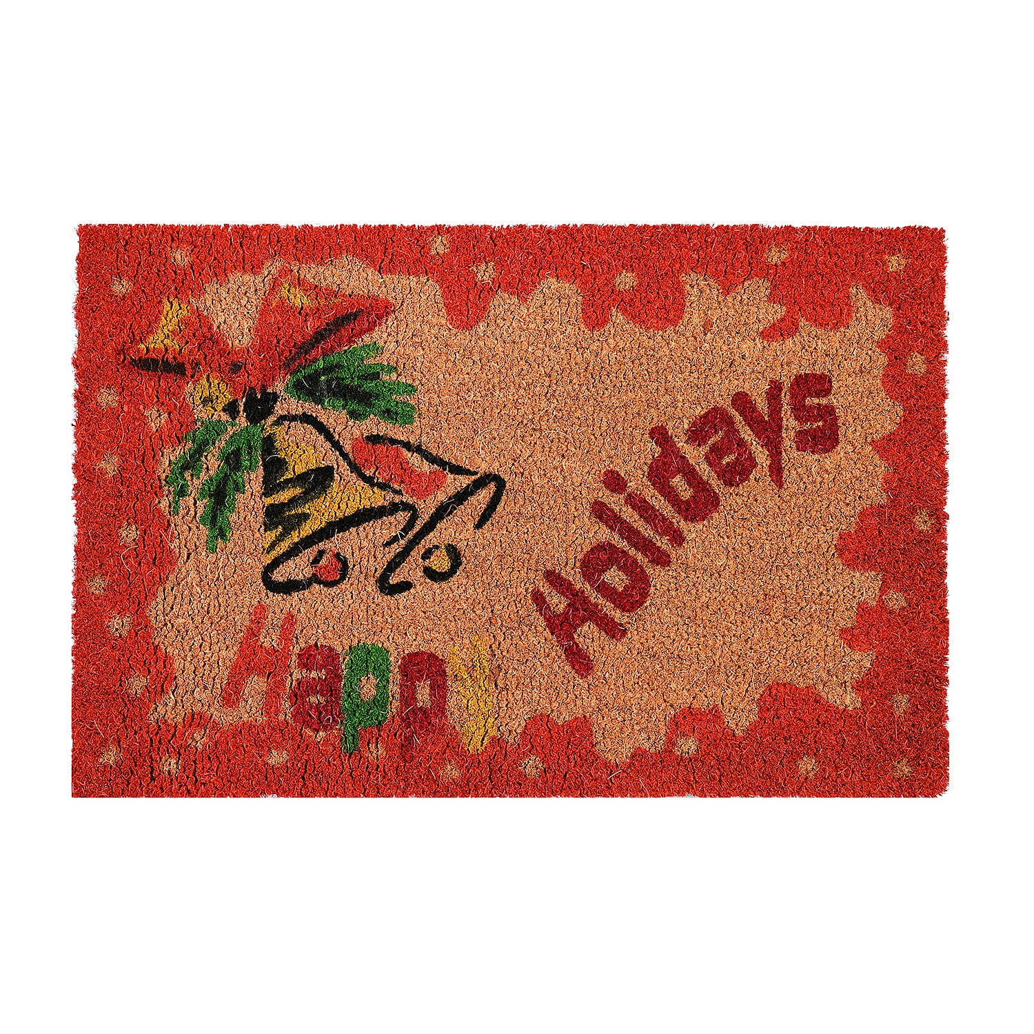 Happy Holidays Bleached Print Coir Doormat (60 x 40 cm) V32513749 0