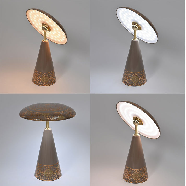 Turkish Magnetic Cordless Table Lamp with 3 Colour Modes, Touch Control and 360 degree Rotation (31 Cm) - Mocha and Gold 8195148 2
