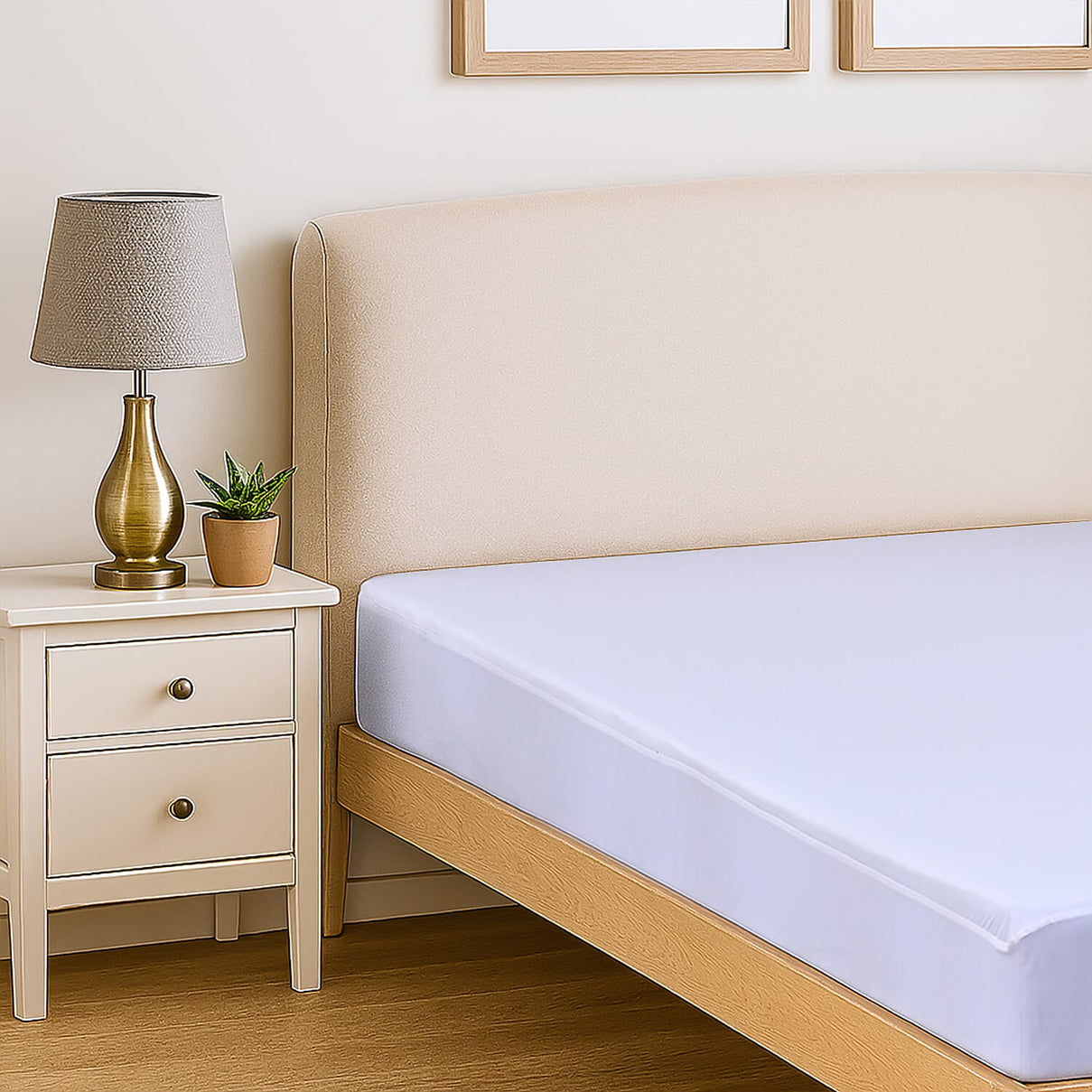 Homesmart Anti-Bacterial Waterproof Mattress Protector (90x30 cm) - White 8195239 2