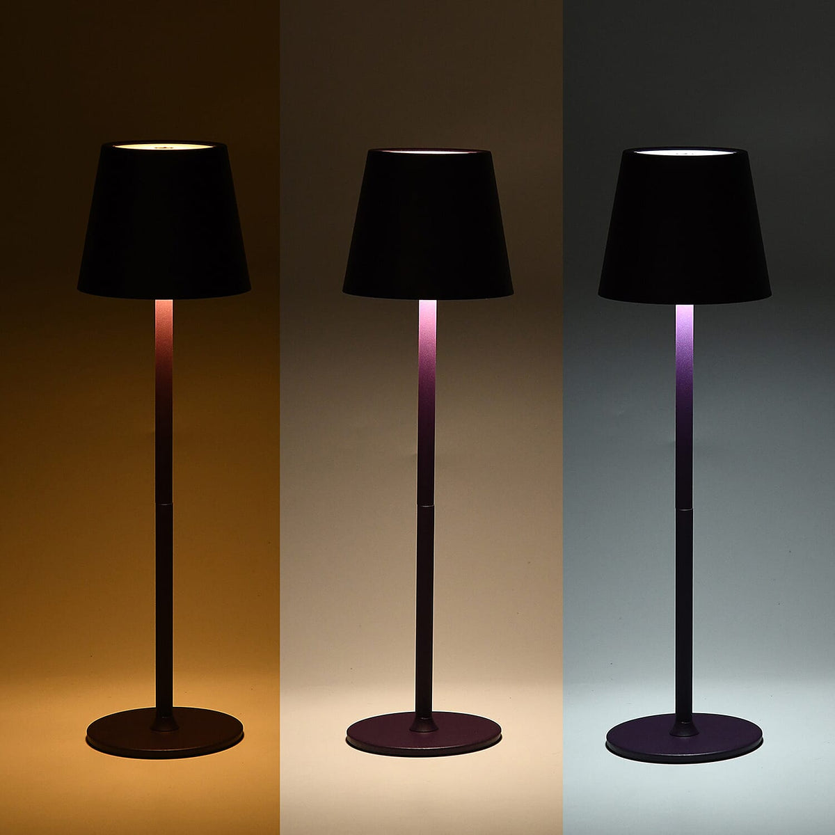 MEGA DEAL - LIVMORE Rechargable Table Lamp With Warm, Natural &amp; Cool Lights (1200mAh Battery) - Purple 8195258 7