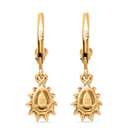 Natural Unheated Ruby & White Zircon Solitaire Lever Back Earring in 18K Vermeil Yellow Gold Plated Sterling Silver 1.01 Ct._8195651_4