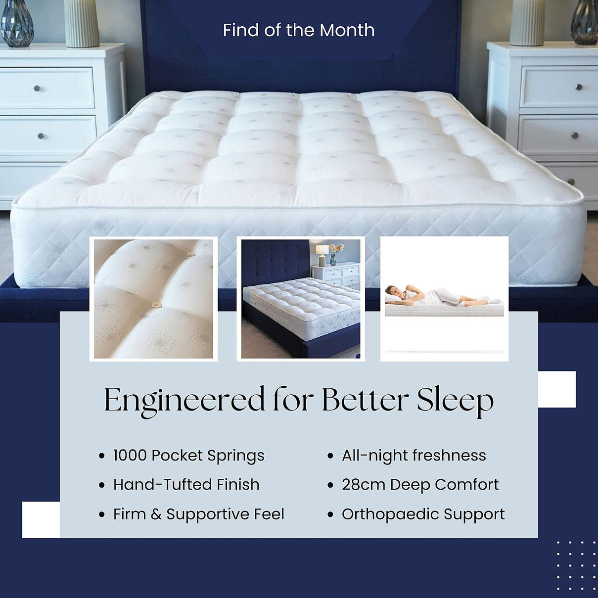 Find of the Month - Starry Night Cezanne Ortho Mattress - King 8195995 2