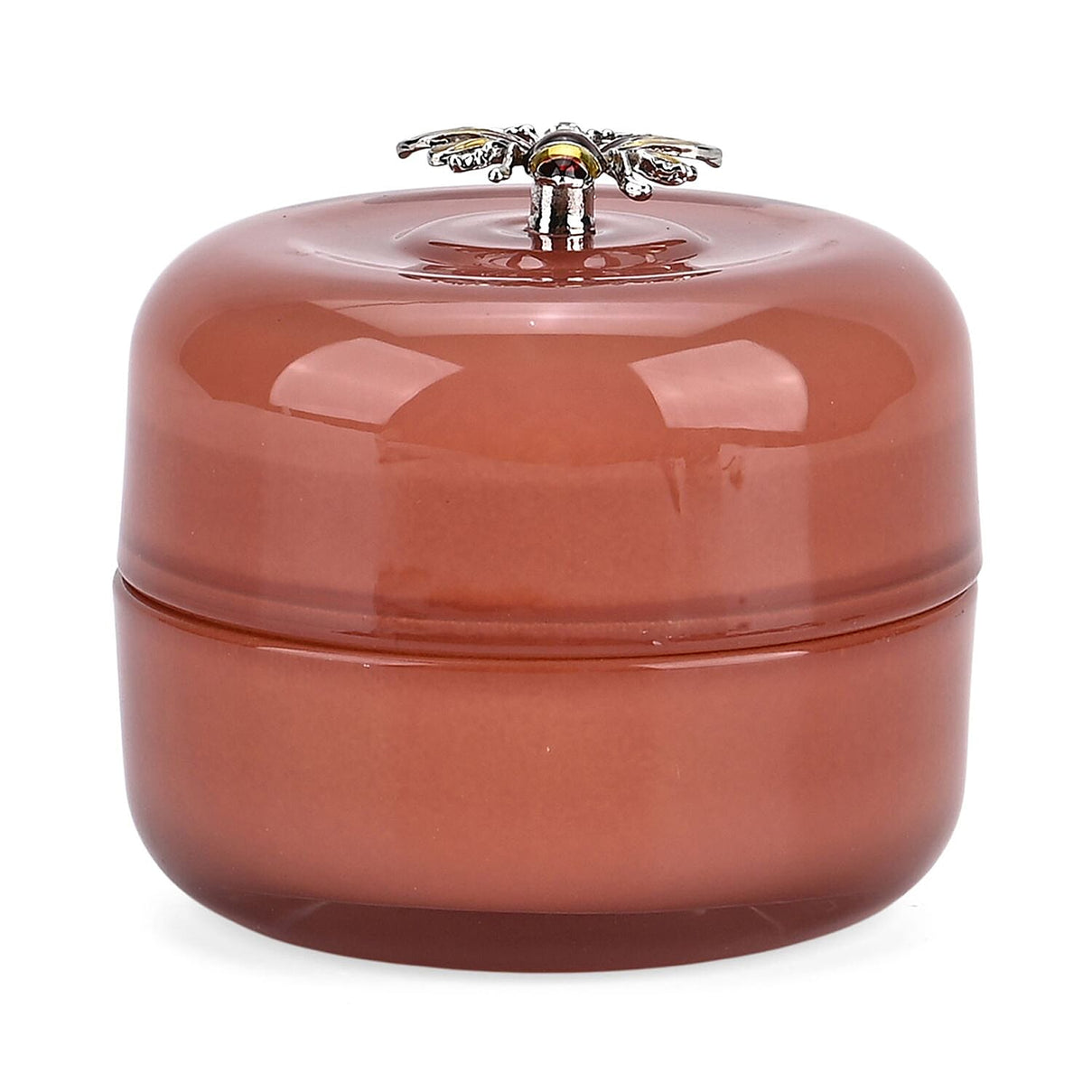 Glass Jar Candle with Bee 120g and 24hr Burn Time (Oud Wood) - Caramel 8196047 0
