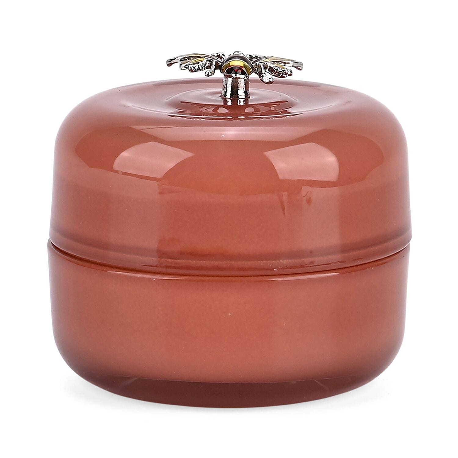 Glass Jar Candle with Bee 120g and 24hr Burn Time (Oud Wood) - Caramel 8196047 0