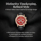 GAMAGES OF LONDON Limited Edition Hand Assembled Gawain Albion Mechanical Quartz Mens Watch with Leather Strap_8196277_1