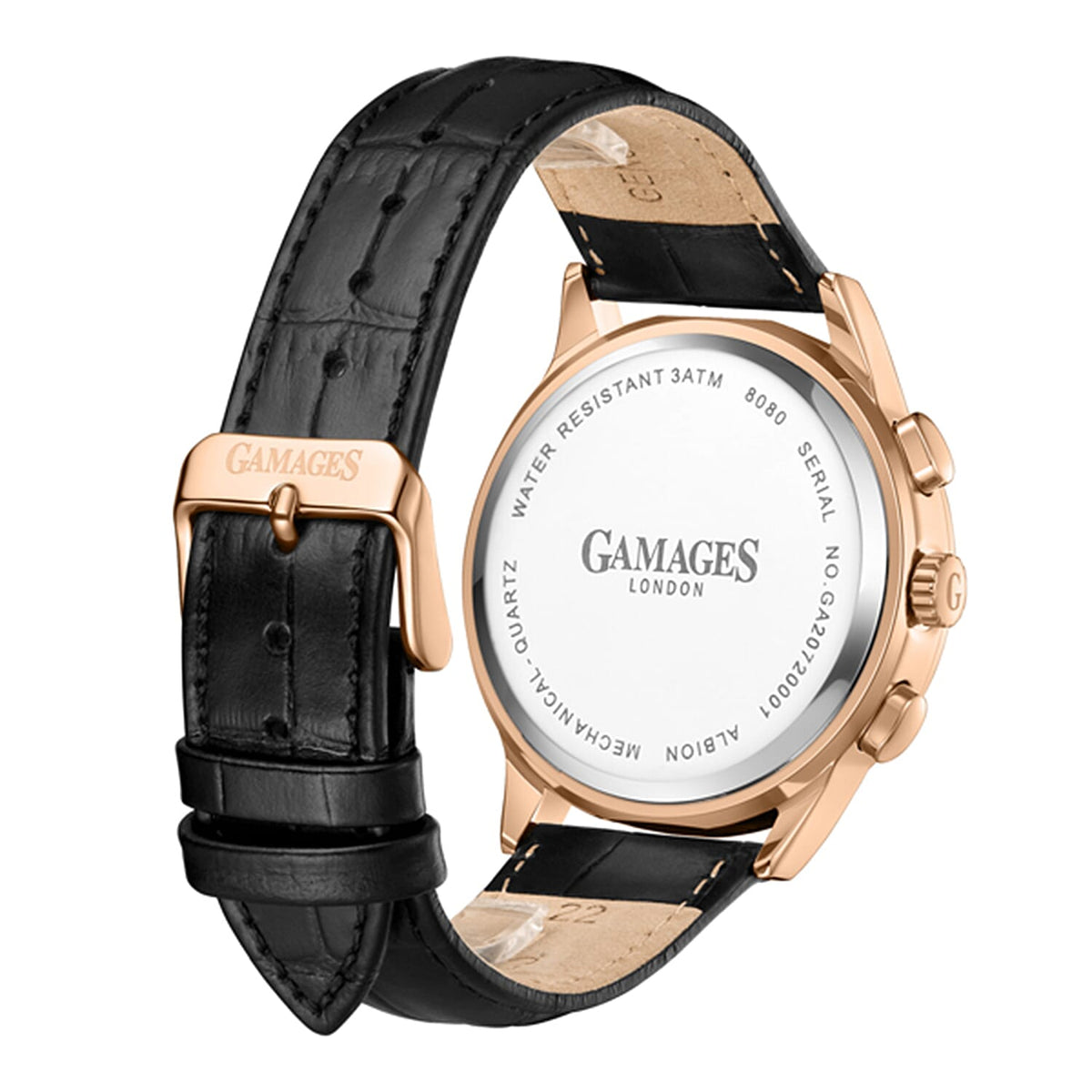 GAMAGES OF LONDON Limited Edition Hand Assembled Gawain Albion Mechanical Quartz Men's Watch with Leather Strap V32521932 5