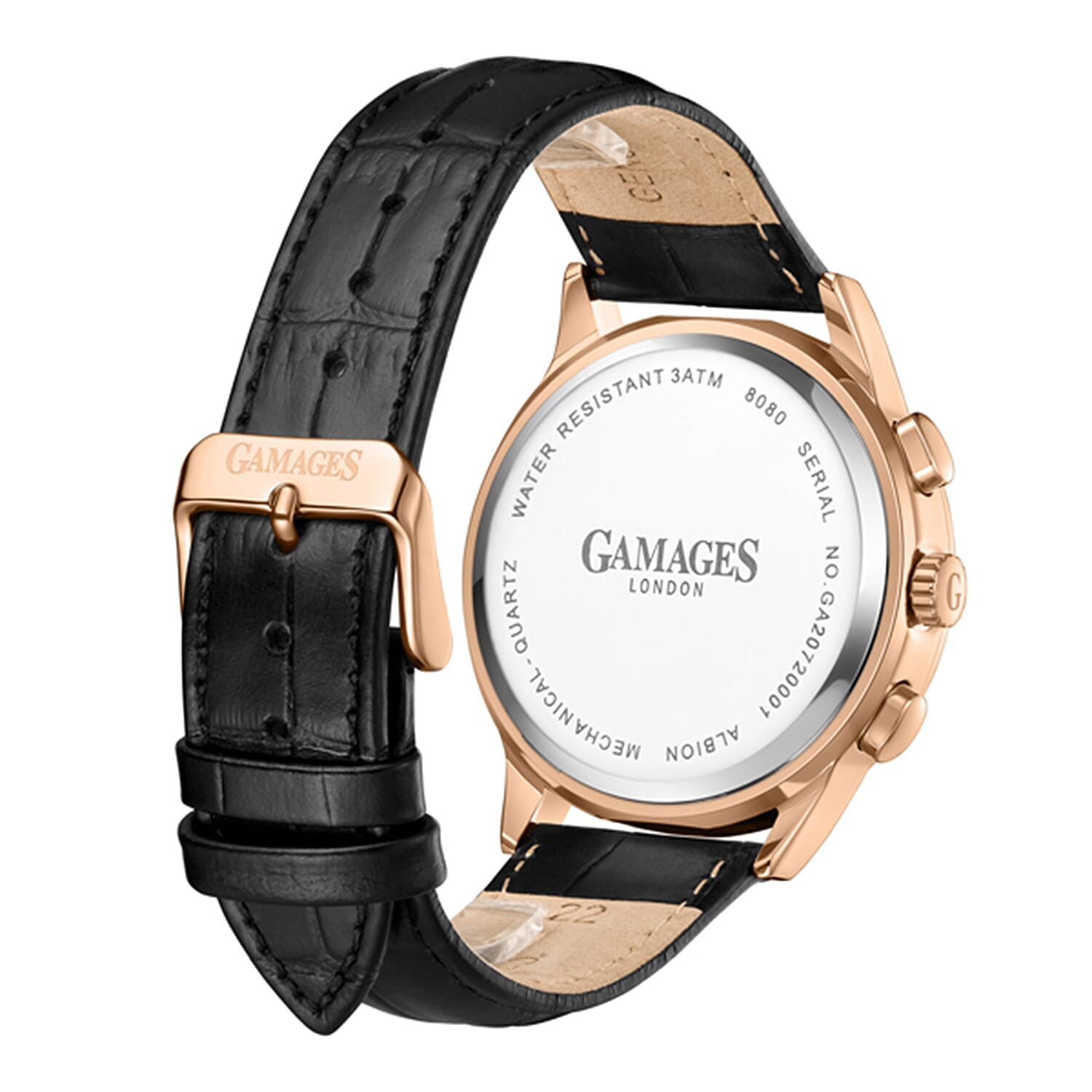GAMAGES OF LONDON Limited Edition Hand Assembled Gawain Albion Mechanical Quartz Men's Watch with Leather Strap V32521932 5