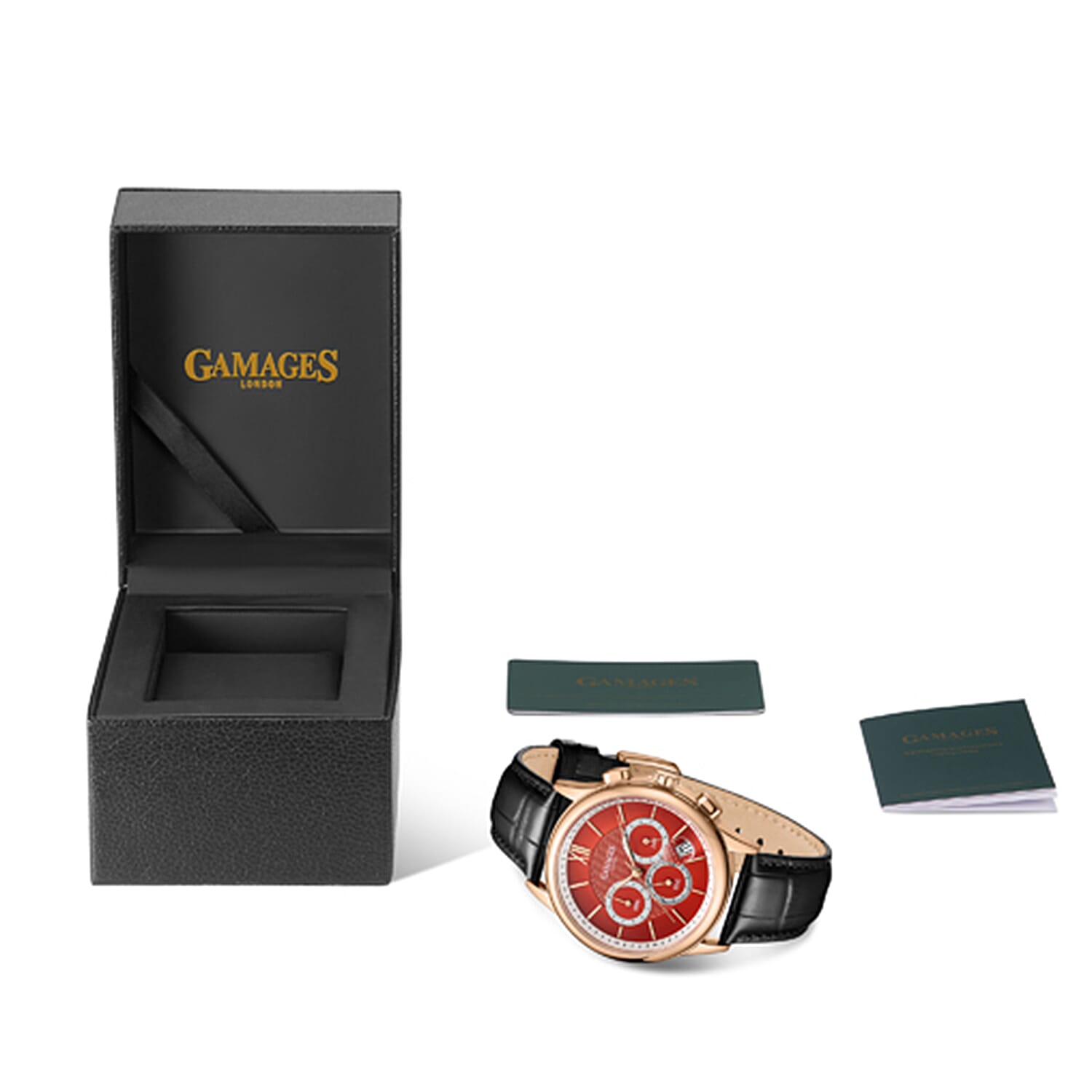 GAMAGES OF LONDON Limited Edition Hand Assembled Gawain Albion Mechanical Quartz Men's Watch with Leather Strap V32521932 6