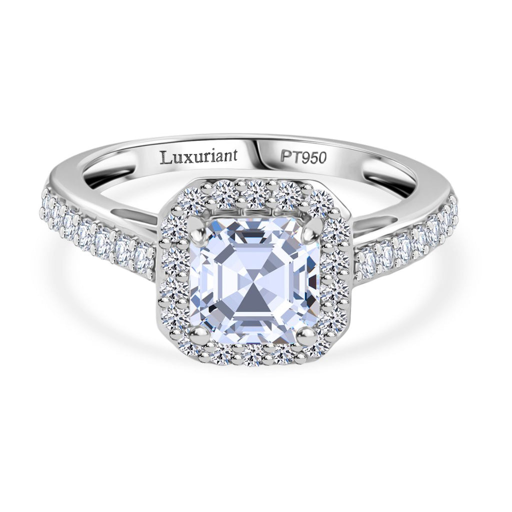 Luxuriant 950 Platinum IGI Certified Lab Grown Diamond (VS/EF) Ring 2.00 Ct, Platinum Wt. 4.21 Gms._8196490