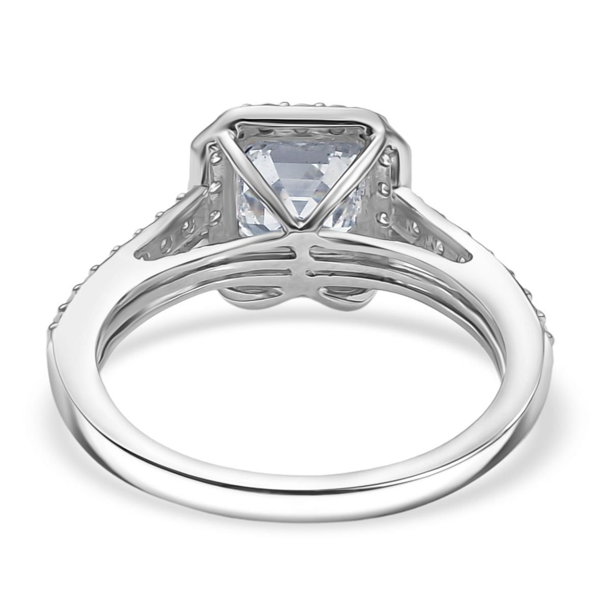 LUXURIANT 2 Ct. Lab Grown Diamond Halo Ring 950 Platinum IGI Certified (VS-E-F) 8196490 5