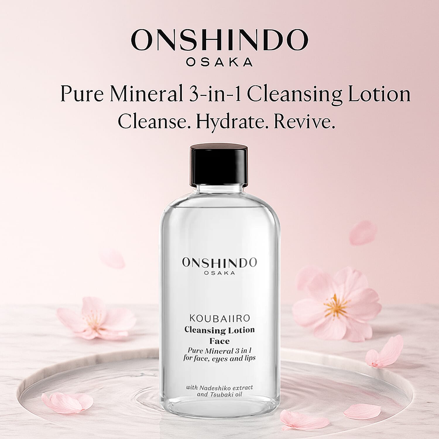 Onshindo Osaka Pure Mineral 3-in-1 Cleansing Lotion for Face, Eyes and Lips â€“ 250ml 8196659 1
