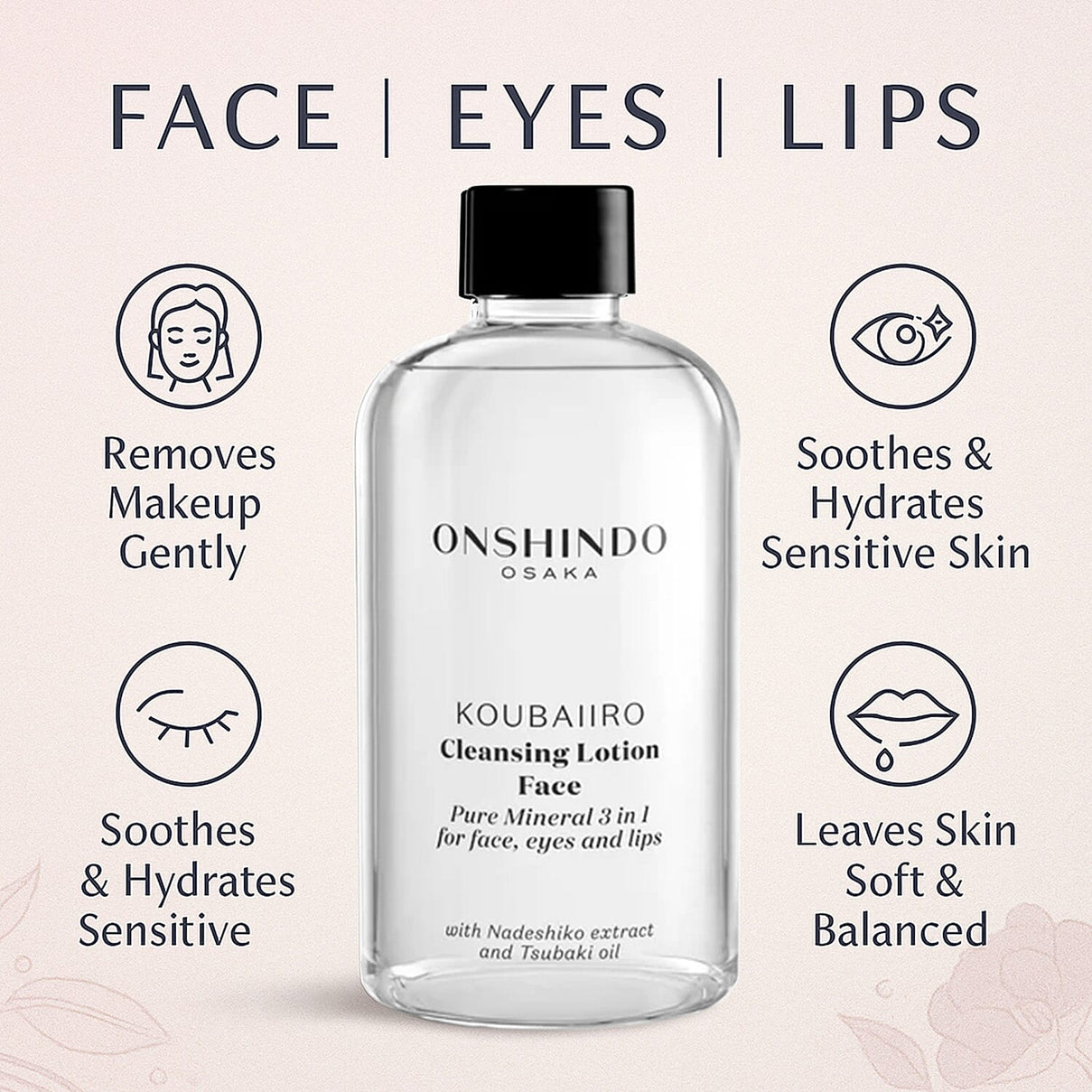 Onshindo Osaka Pure Mineral 3-in-1 Cleansing Lotion for Face, Eyes and Lips â€“ 250ml 8196659 2