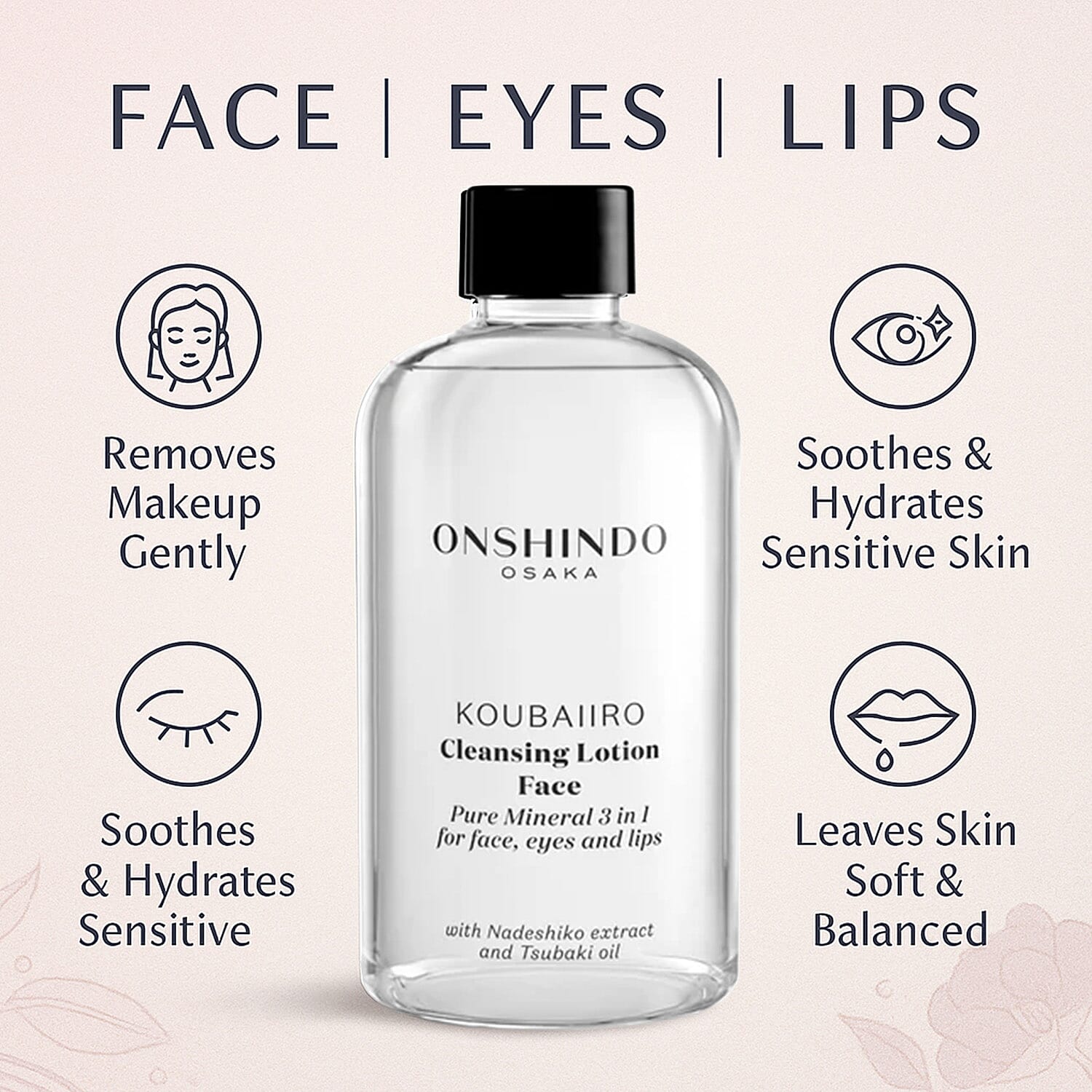 Onshindo Osaka Pure Mineral 3-in-1 Cleansing Lotion for Face, Eyes and Lips â€“ 250ml 8196659 2