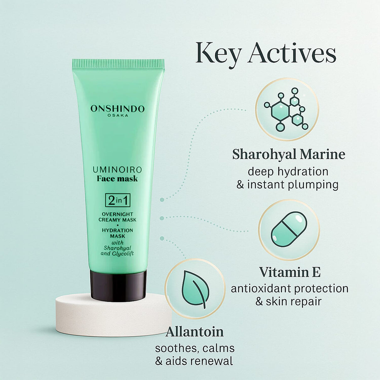 Onshindo Osaka Overnight Creamy-Hydration Face Mask for All Skin Types - 75ml 8196743 2
