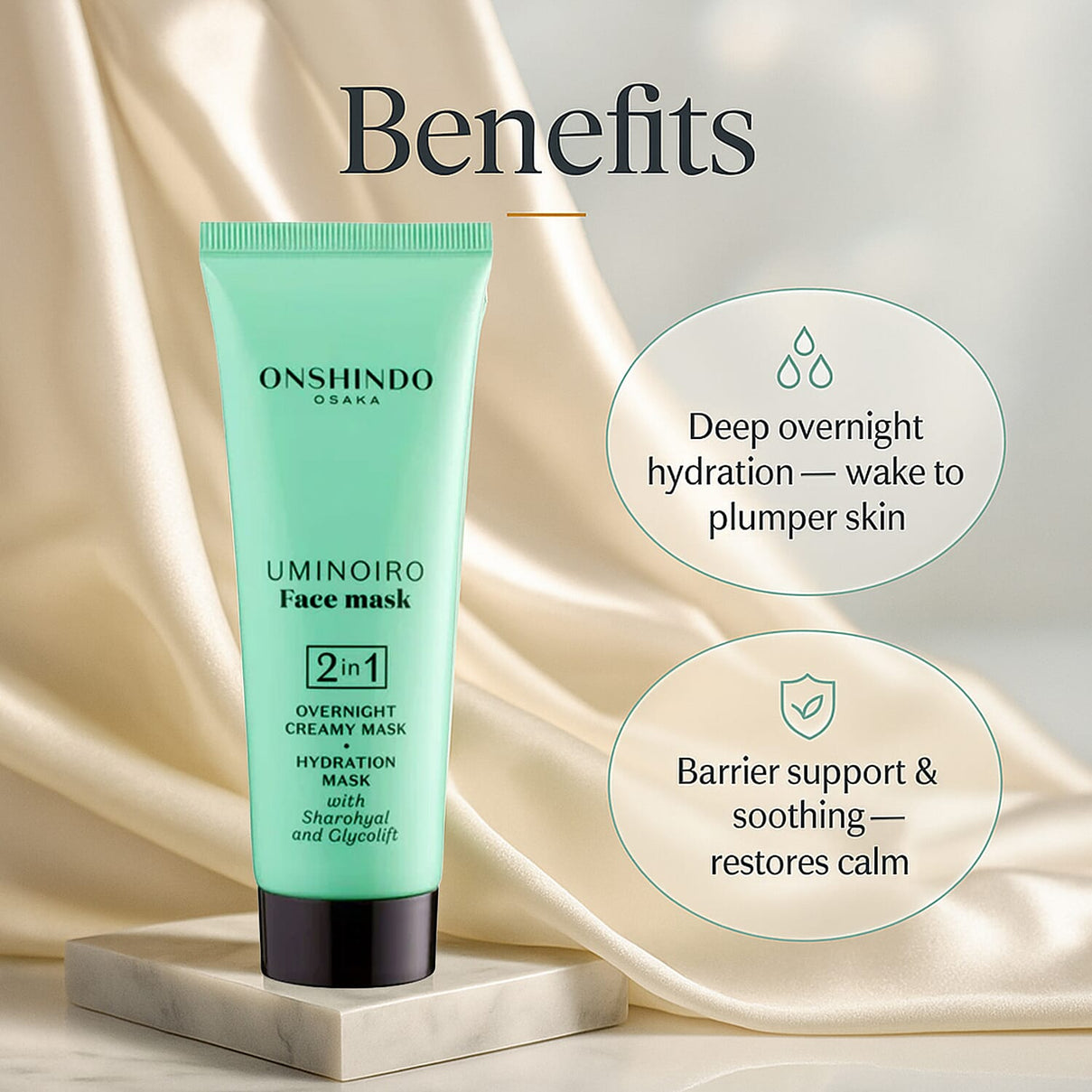 Onshindo Osaka Overnight Creamy-Hydration Face Mask for All Skin Types - 75ml 8196743 3