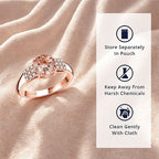 Luxoro 14K Rose Gold AAA Morganite, White Diamond I2 Ring, Gold Wt.4.77 Gms  1.850  Ct._8196855_4