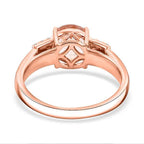 Luxoro 14K Rose Gold AAA Morganite, White Diamond I2 Ring, Gold Wt.4.77 Gms  1.850  Ct._8196855_6
