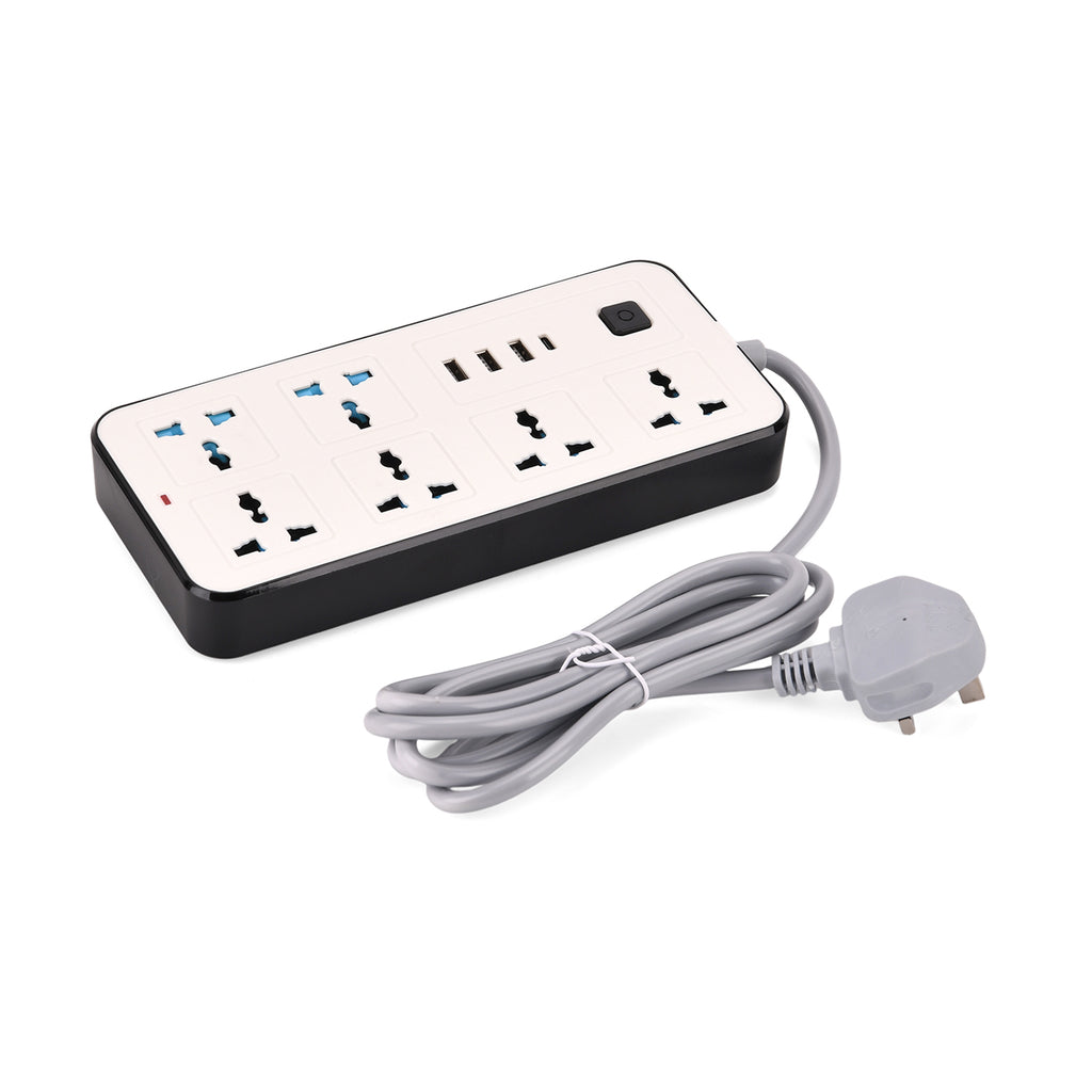Multi-Functional Socket with 2m Cable (220-250V) - White_8197514