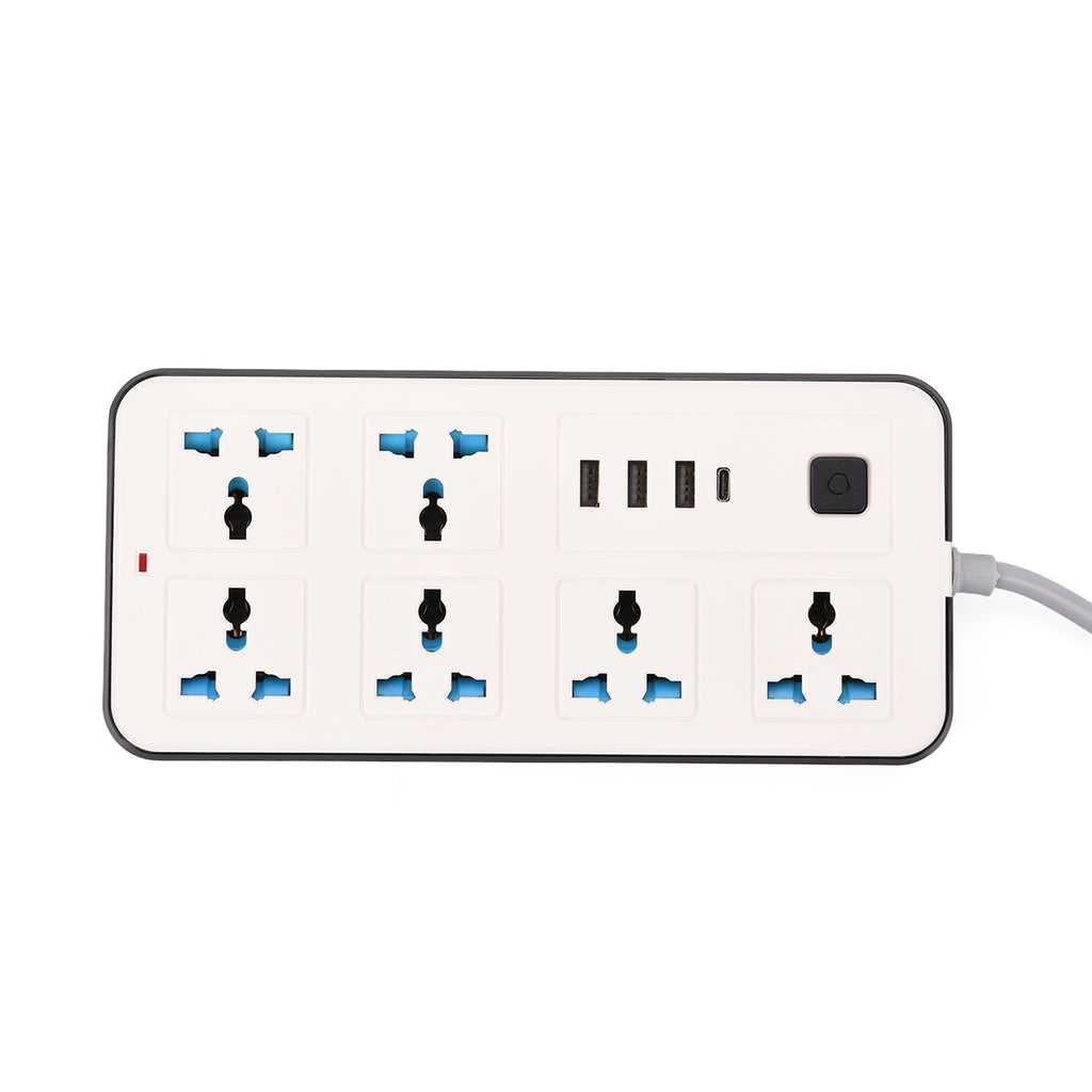 Multi-Functional Socket with 2m Cable (220-250V) - White_8197514_4