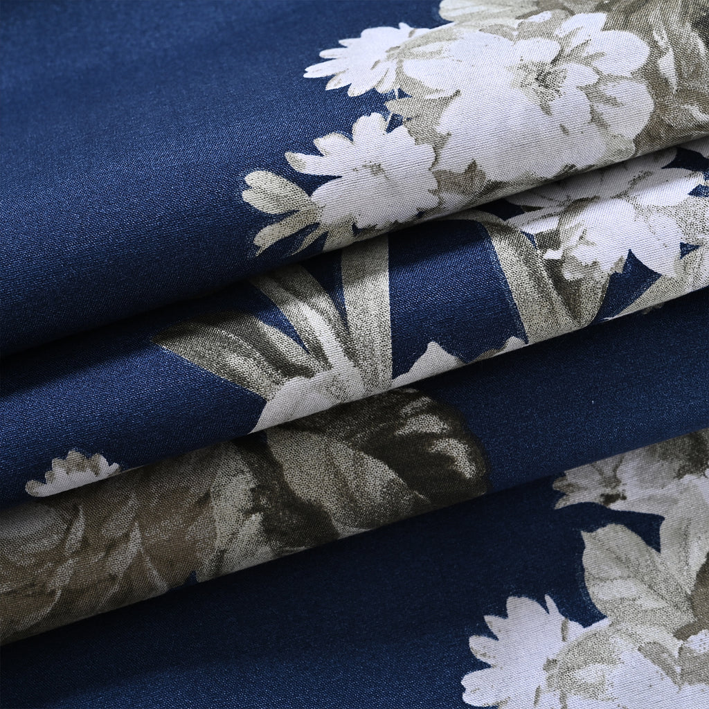 Hush Haven Flower Duvet Cover (Size 200x1 cm) - Navy & Multicolor_8198324_4