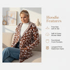 Tamsy Leopard Print Winter Hoodie with Pockets (Free Size, Fits 8 - 20) - Brown & White_8200398_3