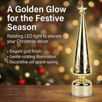 Rotating LED Christmas Tree Light - 3 x AA Battery-Operated (not included) - Gold_8200405_1