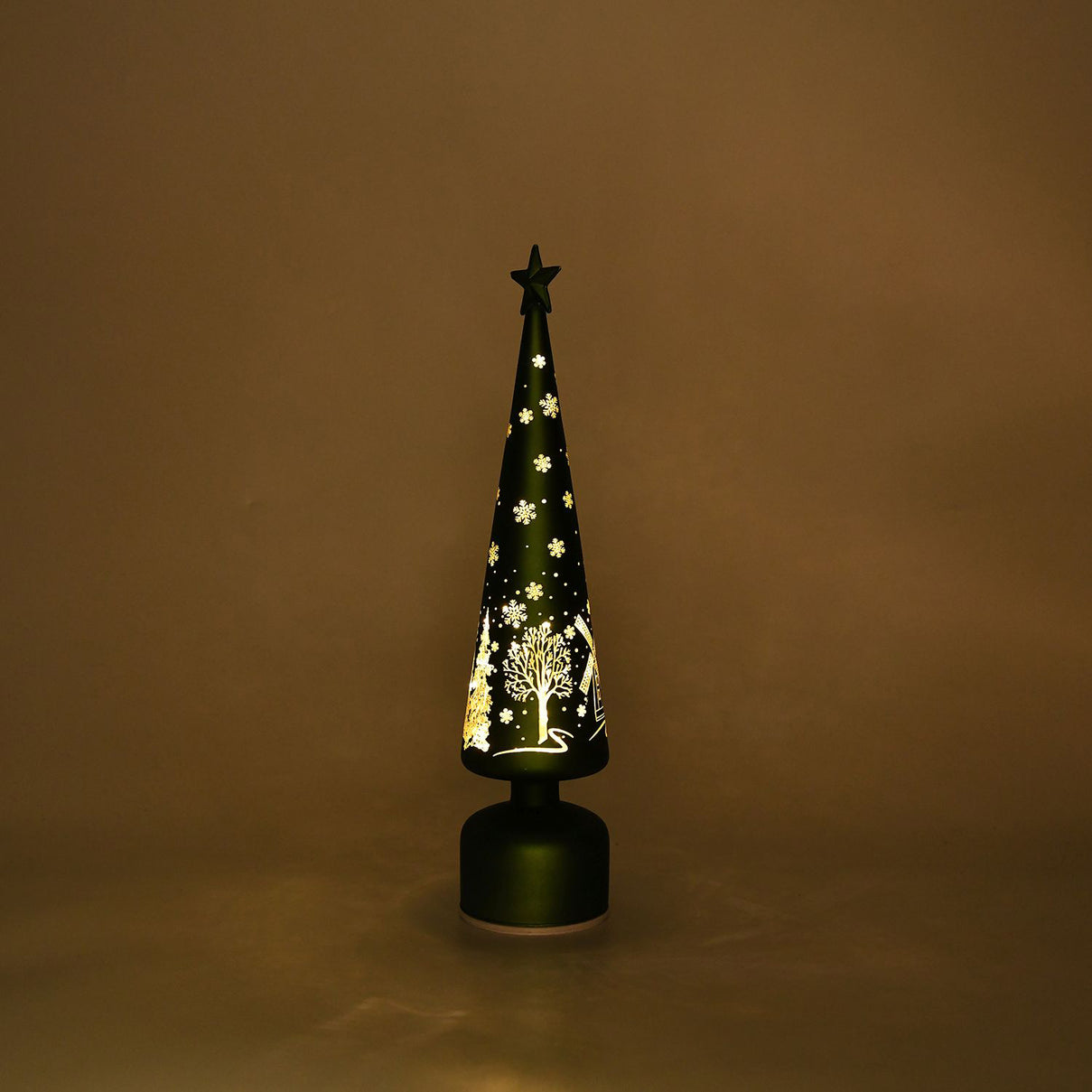 Rotating LED Christmas Tree Light - 3 x AA Battery-Operated (not included) - Green V32533518 6