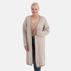 La Marey Long Cardigan (One Size) - Beige & Off-White_8201209