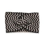 Stylish Knit Scarf & Headband Set - Black & Off-White_8201211_4
