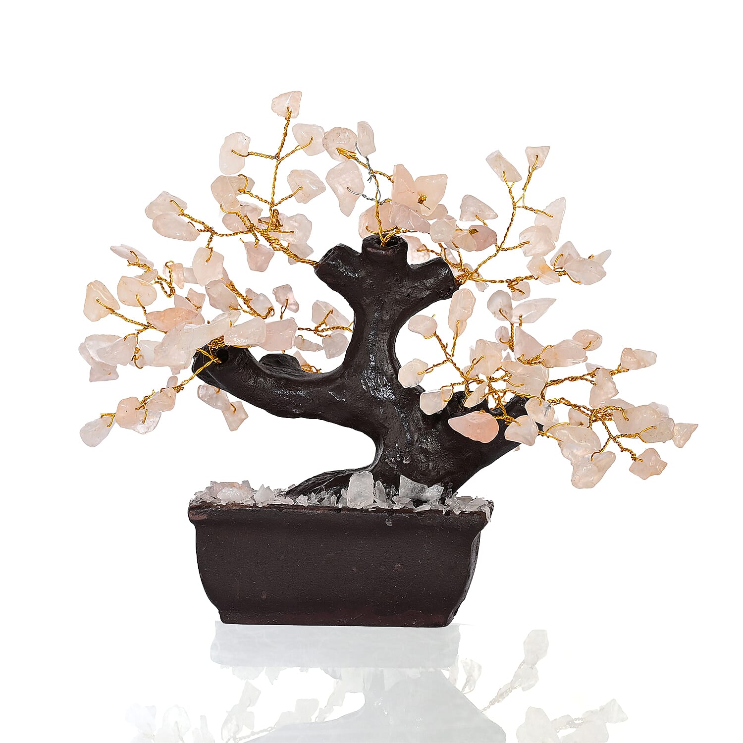 Bliss &amp; Beyond 150 Rose Quartz Gemstone Bonsai Tree (12 inch) - Pink V32513942 0