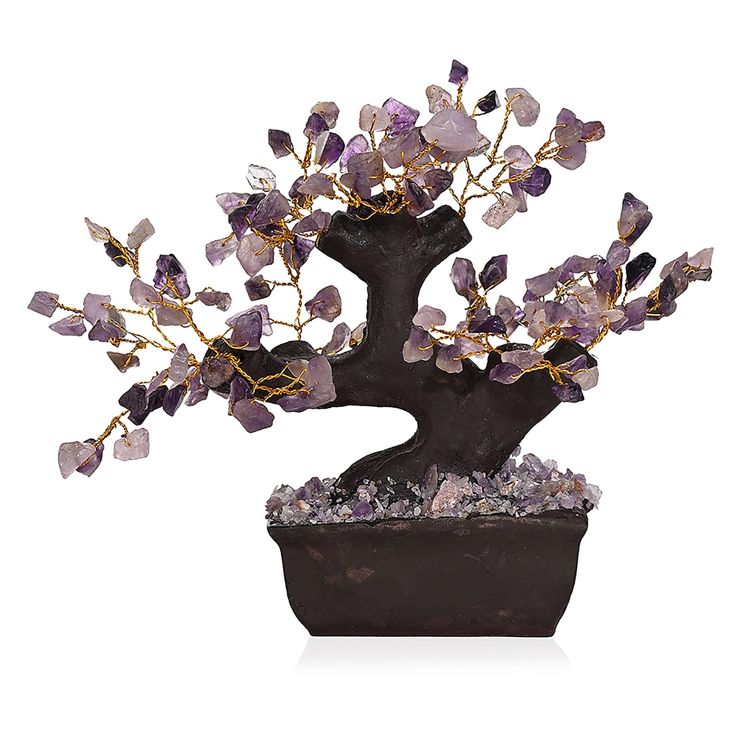 Bliss &amp; Beyond 150 Amethyst Gemstone Bonsai Tree (12 inch) - Purple V32490848 0