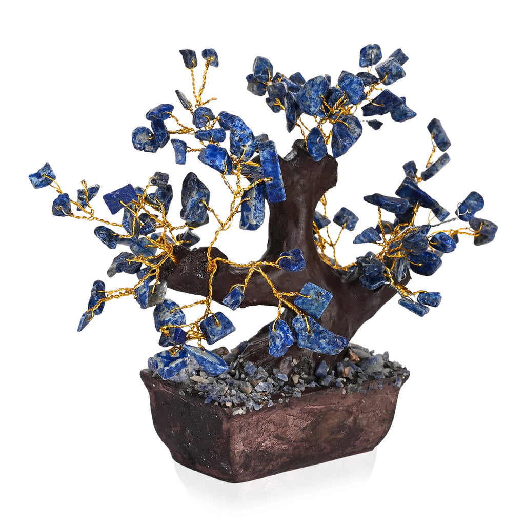 LIVMORE Handcrafted 150 Lapis Lazuli Gemstone Bonsai Feng Shui Tree (30.48 cm) - Blue_8201352_2