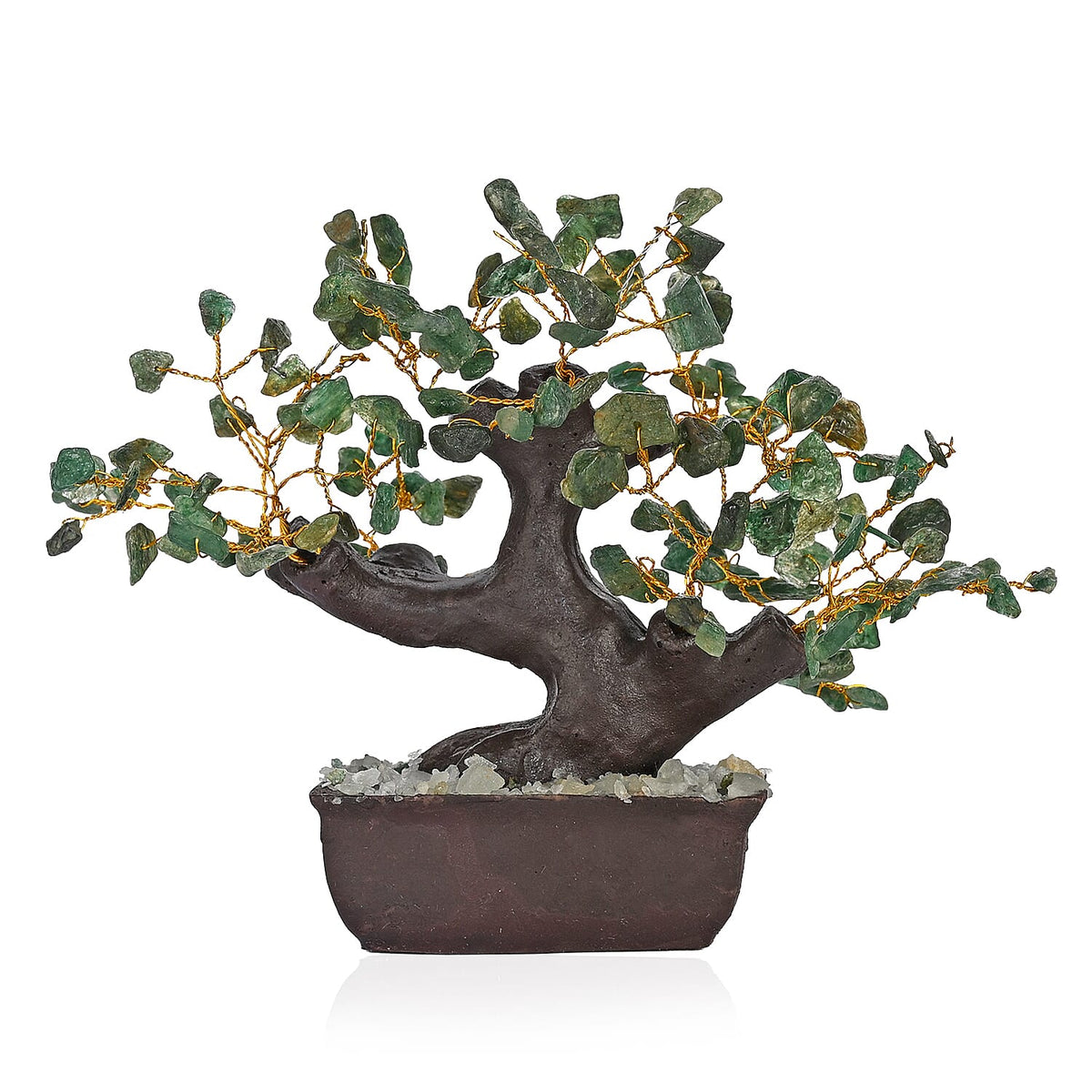 Bliss &amp; Beyond 150 Green Aventurine Gemstone Bonsai Tree (12 inch) V32513462 0