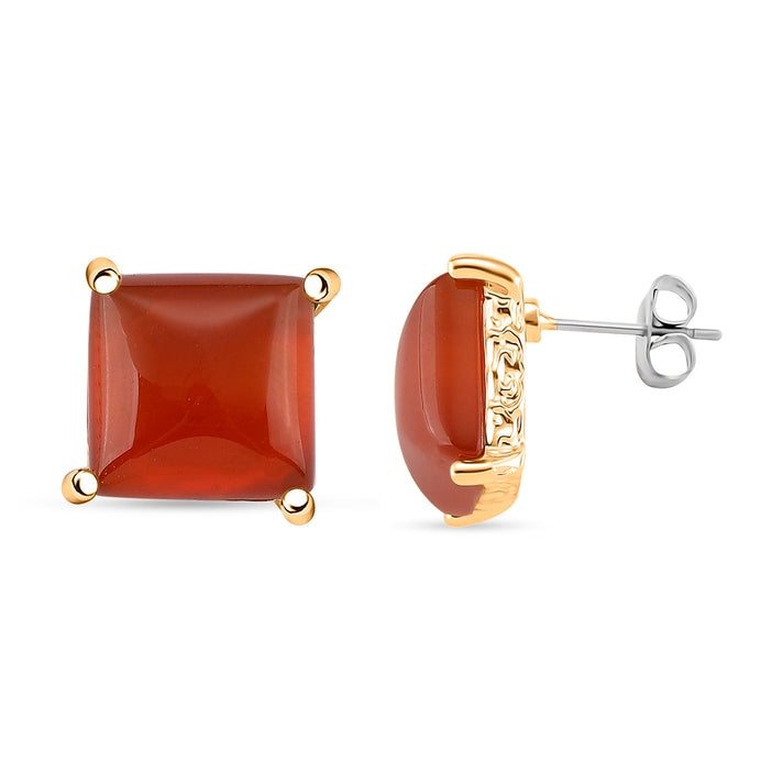 Dyed Red Agate Earring with Push Back 6.00 Ct. 8202023 1