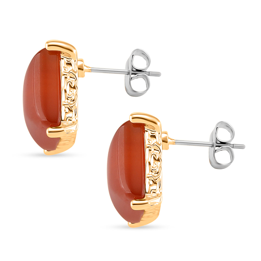 Dyed Red Agate Earring with Push Back 6.00 Ct._8202023_3